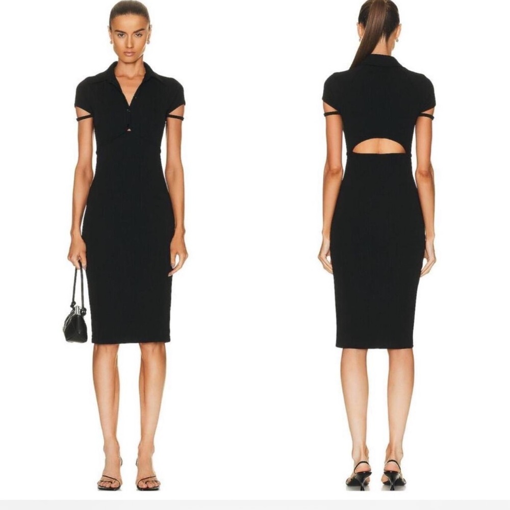 Helmut Lang Black Midi dress
NWT 
Size XS